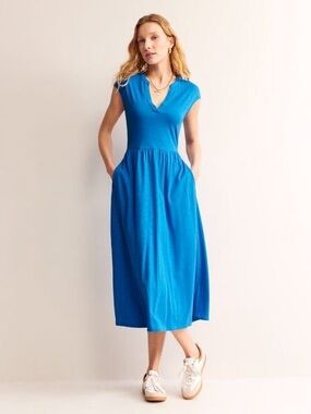 Boden | Dresses | Boden Rhea Dark Wash Denim Short Sleeve Dress Stretch |  Poshmark